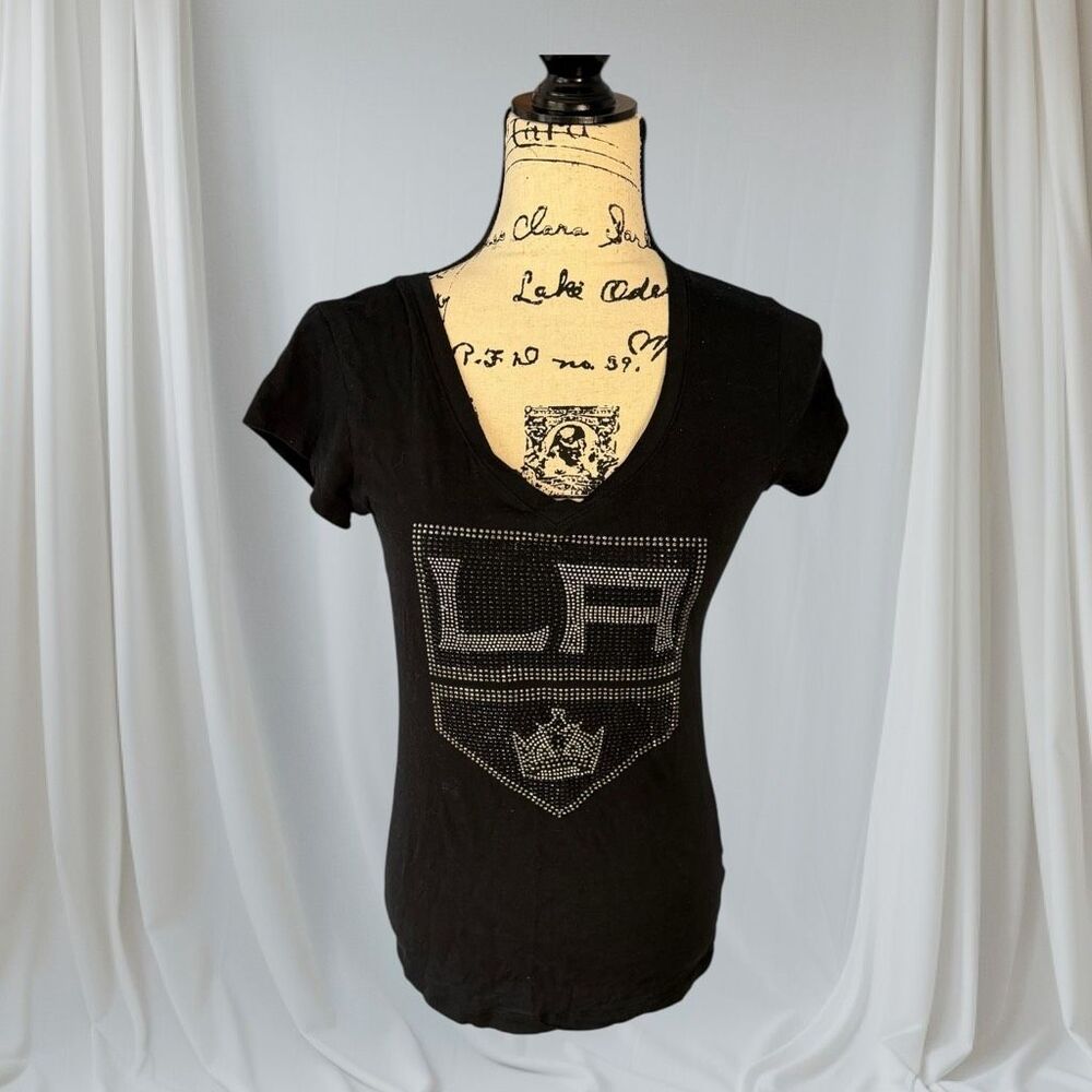 Active Basic Women's Size Large Black Embellished… - image 1